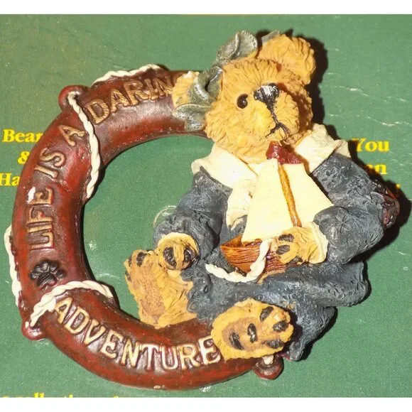 Boyds Bears Bearwear Brooch Lapel Pin Life Is A Daring Adventure Vintage - 26106 - Picture 3 of 4